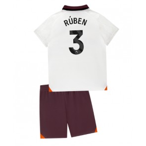 Manchester City Ruben Dias #3 Gostujuci Dres za Dječji 2023-24 Kratak Rukavima (+ kratke hlače)